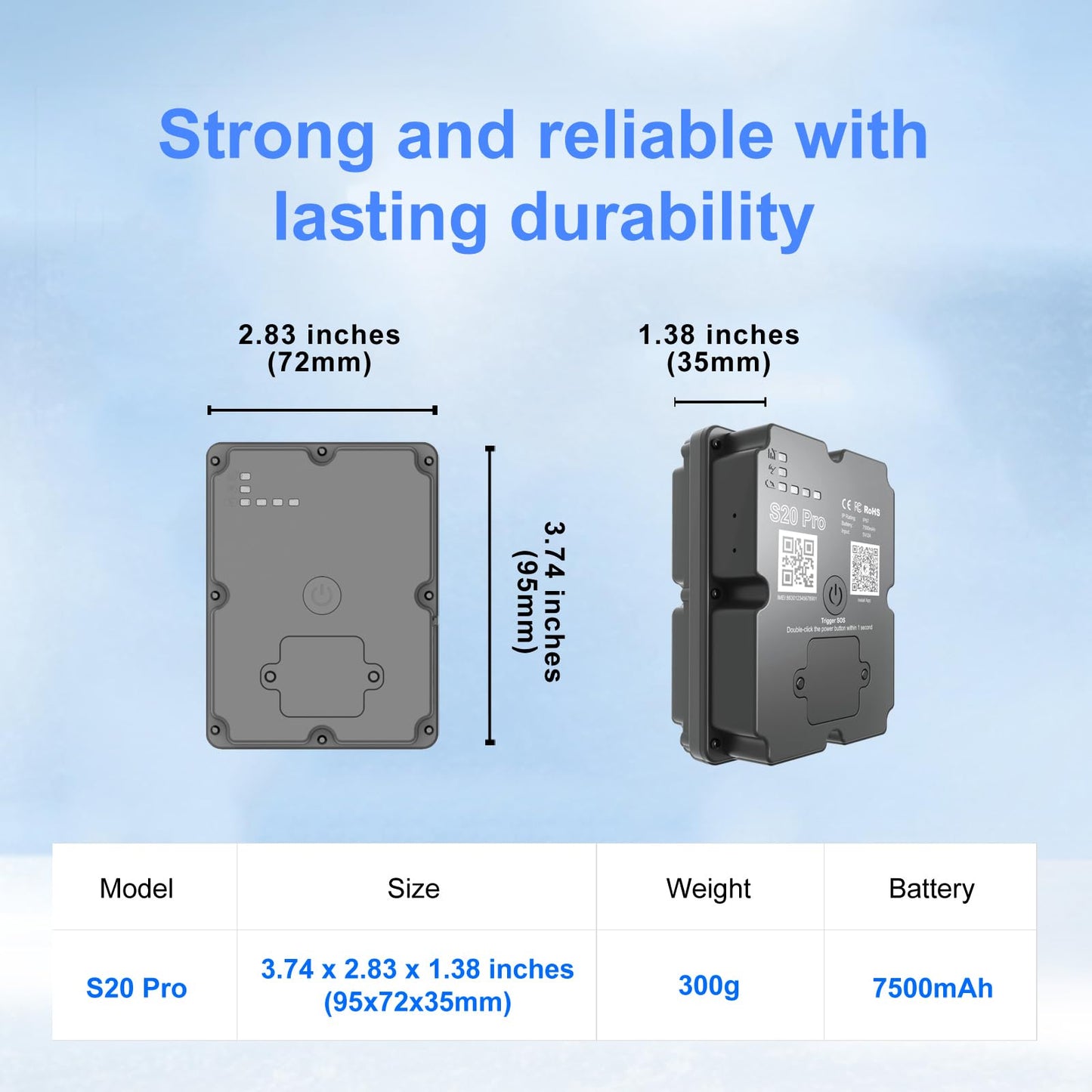 GPS Tracker for Vehichles, up to 7 Months Long Battery Life, Real Time Tracking, Unlimited Distance, Strong Magnetic,IP67 Waterproof 4G Tracker Device for Vehicles Cars Motorcycle, Subscription Needed