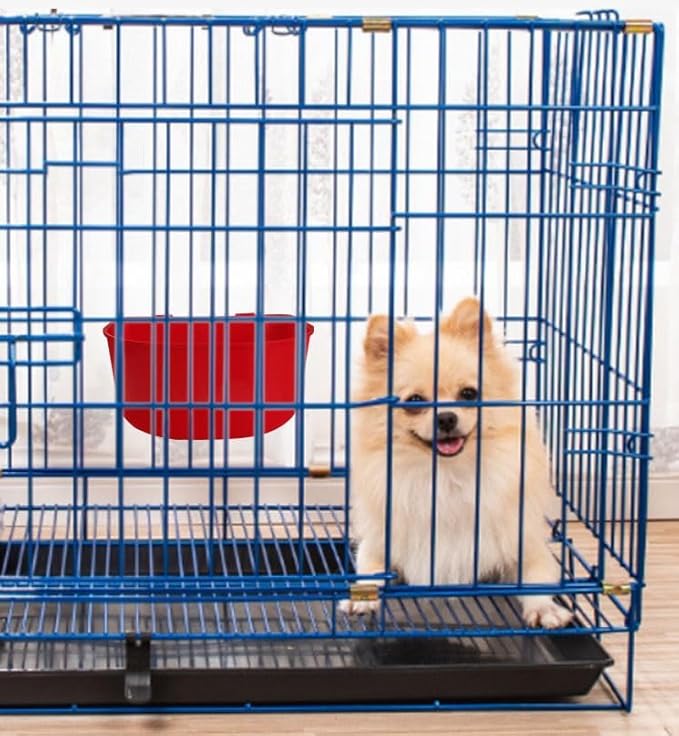 ORIBUKI 5 Pack Cage Cups Chicken Birds Feeder Water Bowl 25 OZ Rabbit Feeding Watering Dish for Travel Carrier Cat Puppy Food Dispenser Hanging Wire Cages Treats Box Seed Drinking Coop Cup Birdbath