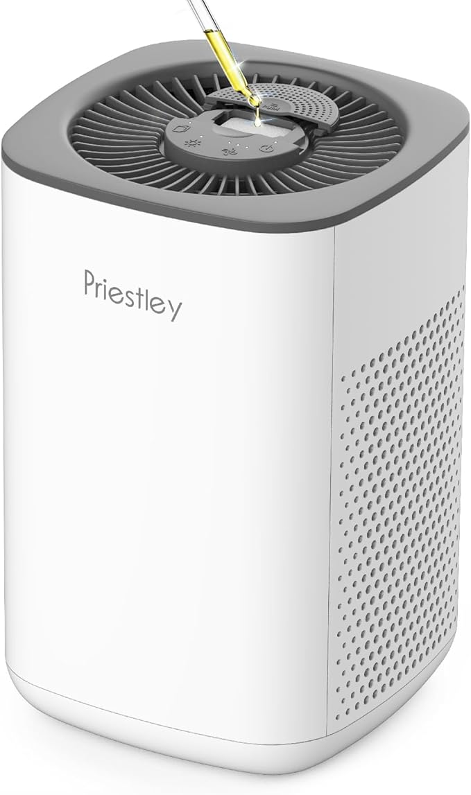 Priestley Air Purifiers for Home Large Room up to 1500 sq ft, Smart Control Air Purifier, True HEPA Filter Air Cleaner Removes 99.97% of Particles, Dust, Allergies Pets Odor, 22dB Quiet Sleep Mode