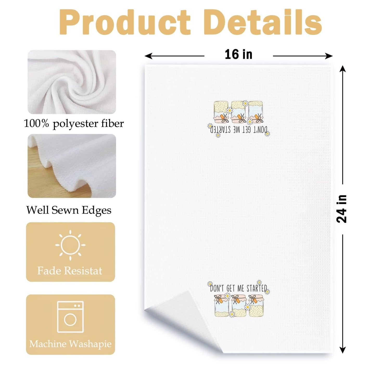 HSIASHENG Funny Sourdough Baking Kitchen Towels, Gifts for Sourdough Bakers Baking Lovers Dish Towels, Bread Maker Gifts Hand Tea Towel for Dining Kitchen, 16x24 Inch