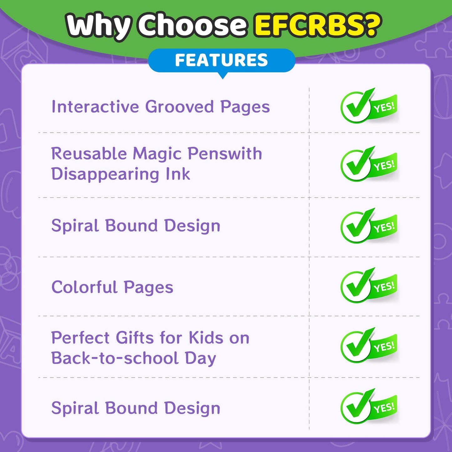 EFCRBS Magic Grooved Writing Practice Books for Kids 3-8, Reusable Grooved Handwriting Books-Letters Numbers Math Painting-Preschool Learning Activities-Birthday Gifts for 3 4 5 6 7 8 Years Old