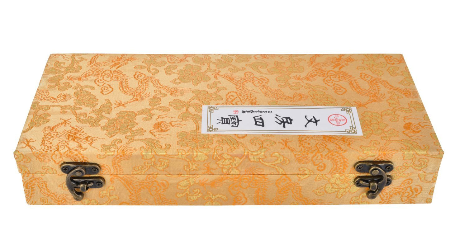I-MART Chinese Calligraphy Set for Beginners with 4 Brushes, Ink Stone, Ink Stick, Red Ink Paste, Seal, Porcelain Water Bowl, Brush Holder, Calligraphy Kits for Beginners and Sumi Painting