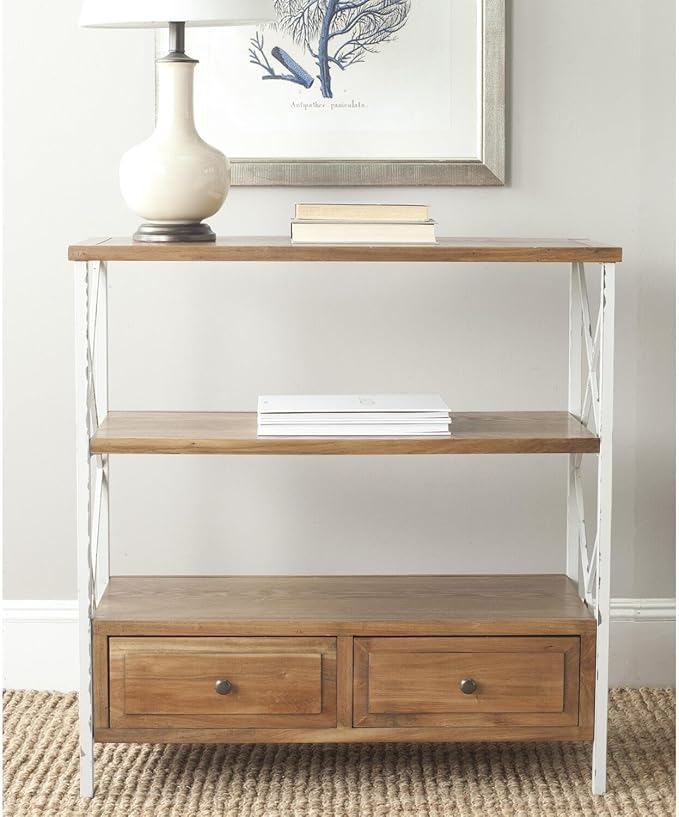 Safavieh American Homes Collection Chandra Console Table, French Grey/White Smoke