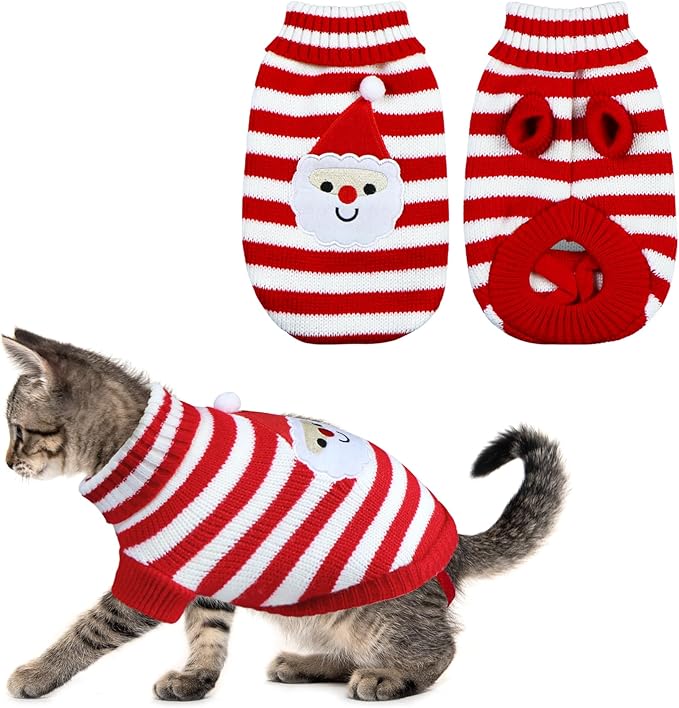 GOYOSWA Dog Christmas Sweater Pet Winter Warm Coat Pajamas Small Dog Sweaters Reindeer Snowflake Christmas Sweater for Large Cats Small Dogs (Reindeer, XL)