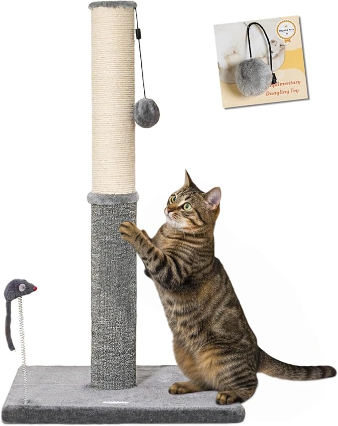 Happi N Pets Tall Cat Scratching Post, Cat Scratchers for Indoor Cats