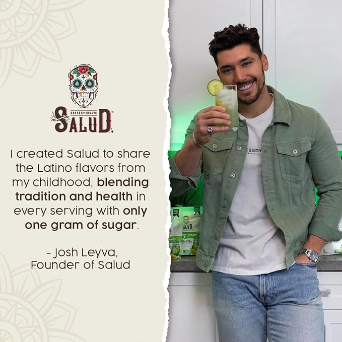 Salud 2-in-1 Hydration and Immunity Electrolytes Powder, Watermelon Margarita - 15 Servings, Agua Fresca Drink Mix, Elderberry, Dairy & Soy Free, Non-GMO, Gluten Free, Vegan, Low Calorie, 1G Sugar