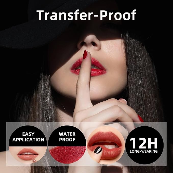 3-Pack Multicolor Matte Liquid Lipstick Set –Urban Chic, Purple & Fresh Petal – Long-Lasting, Smudge-Proof, Waterproof – High-Pigment, Transfer-Resistant Colors for All-Day Wear