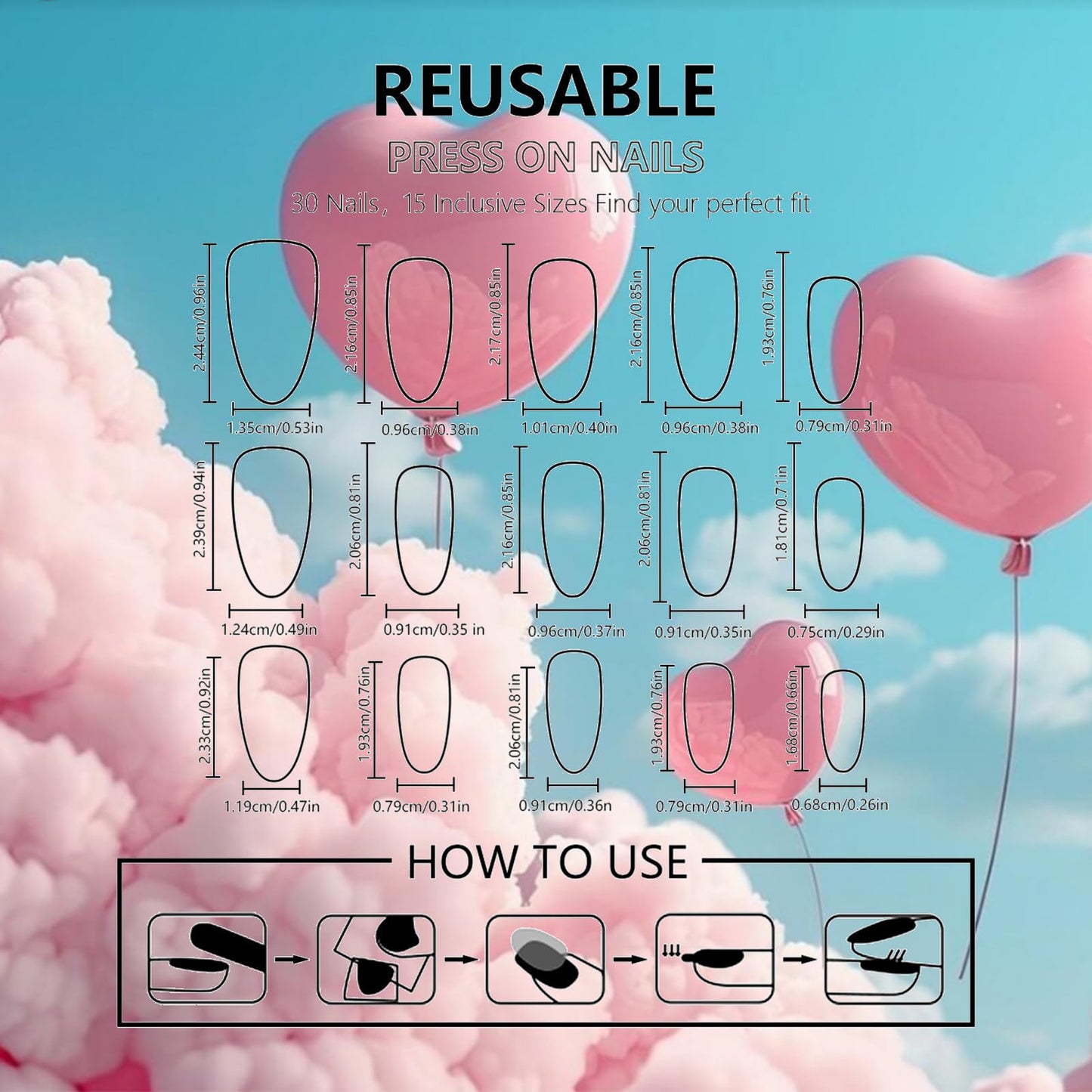 3D Bow Tie Press on Nails 30 Pcs Stars Acrylic Fake Nail Glossy Blue Glitter Stellar River Stick on Fingernails Valentines Almond Medium False Nails Curve Gel Glue on Nail for Women Valentine's Gift