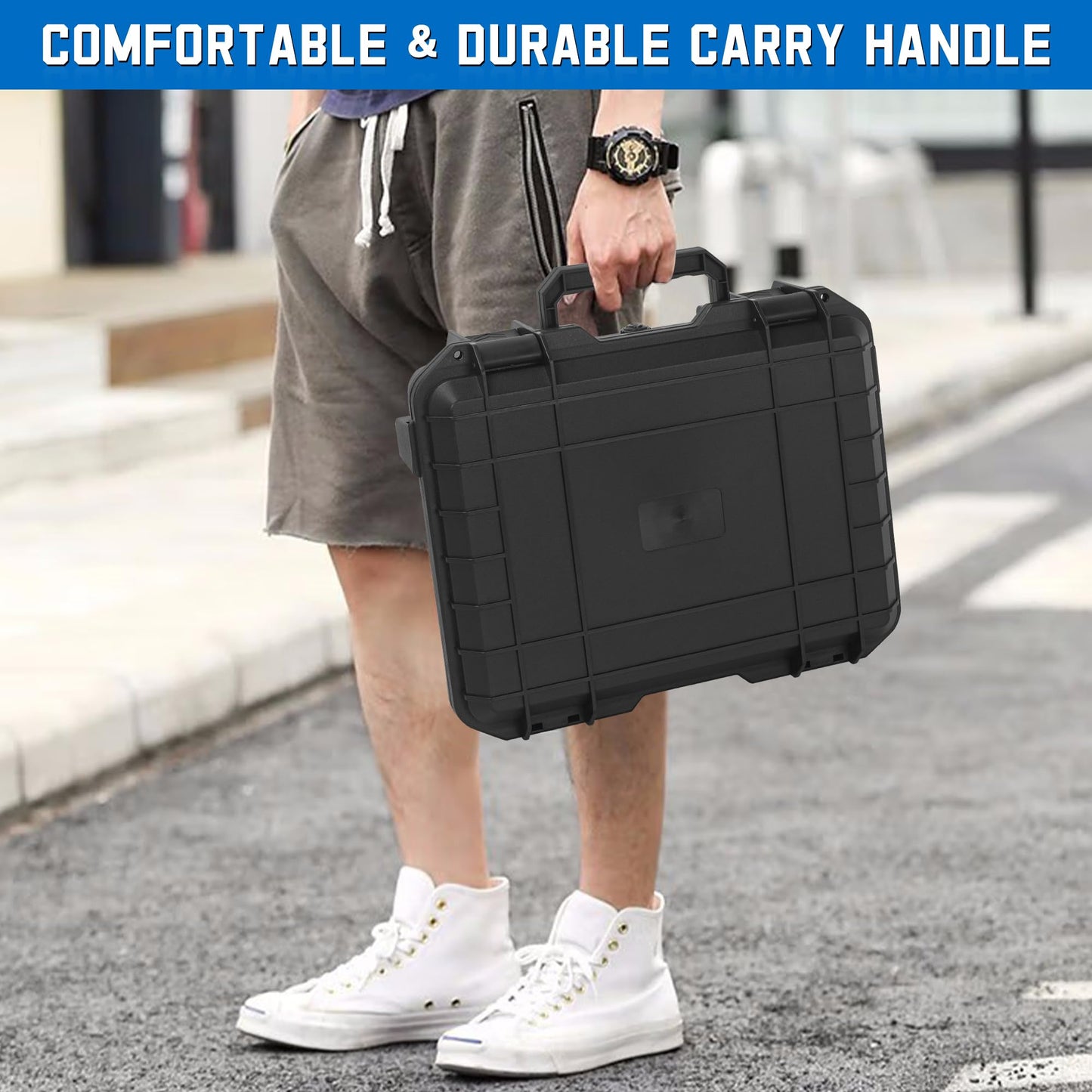 TORIBIO Miniature Storage Figure Hard Shell Case, 48 Slot Miniature Sturdy Hard Case Figurine Carrying Case, Compatible with D&D DND Minis and More