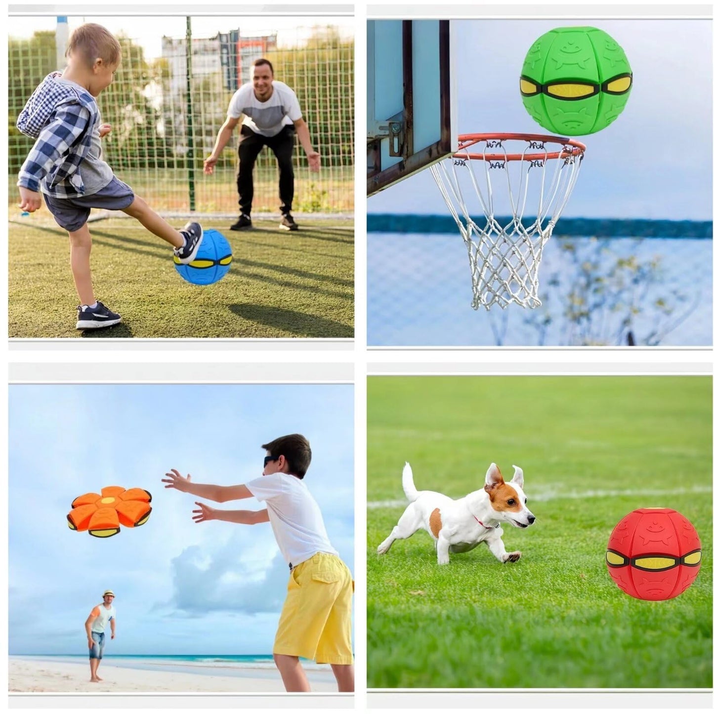 Changexinyue 2-in-1 Dual Form Freely Switchable Magic Bouncing Ball Toy with Six Light Suitable for Indoor & Outdoor
