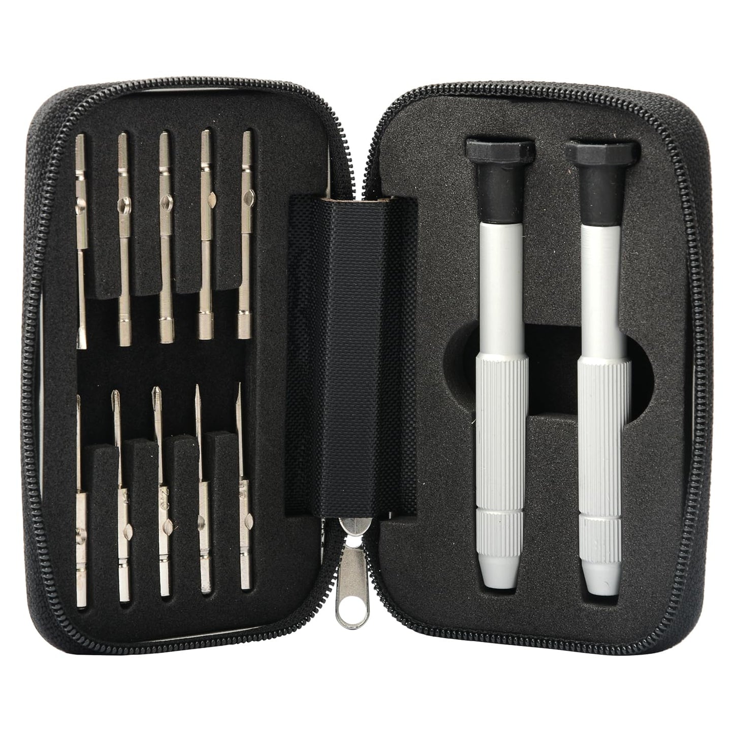 CJRSLRB Screwdrivers Kit Repair Tool for Eyeglass/Glasses/Watch/Cellphone/Clock 12-Pieces Eyeglass Repair Tools Kit Precision Mini Screwdriver Set (Travel Pocket)