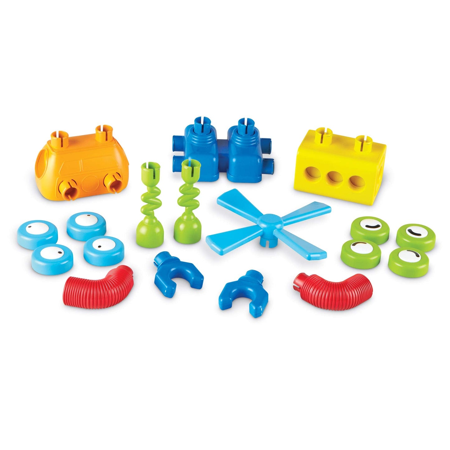 Learning Resources 1-2-3 Build It Robot Factory - Building Robots for Kids, Robot STEM Toys, Kids Engineering Toys, Toddler STEM Activity, Robots Building Kit