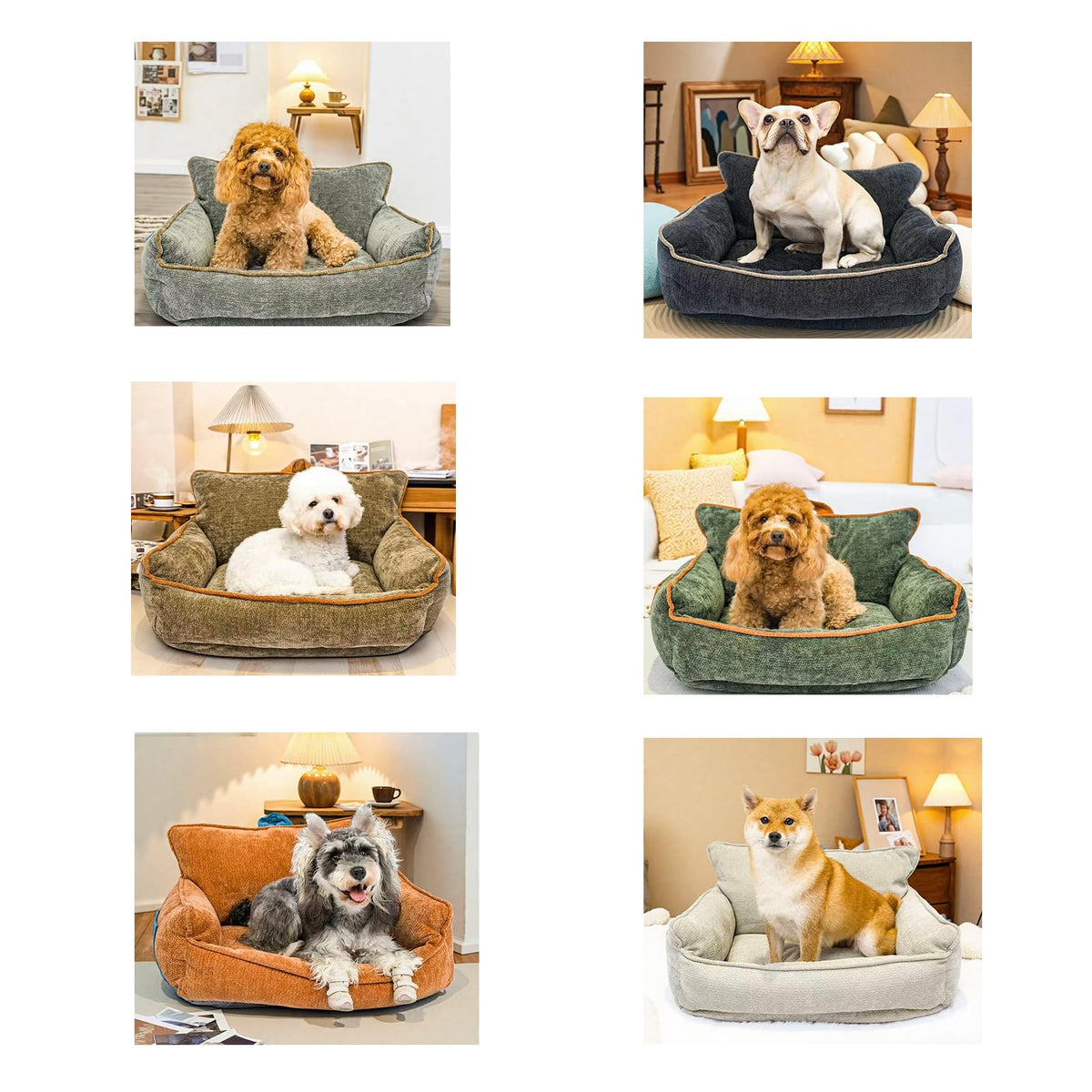 RAFASAFA Washable Dog Bed Medium Size,Pet Beds for Medium Dogs,Dog Sofa Bed with Removable Washable Cover,Warm and Comfortable,M(23.5"x15.5"x13.5")