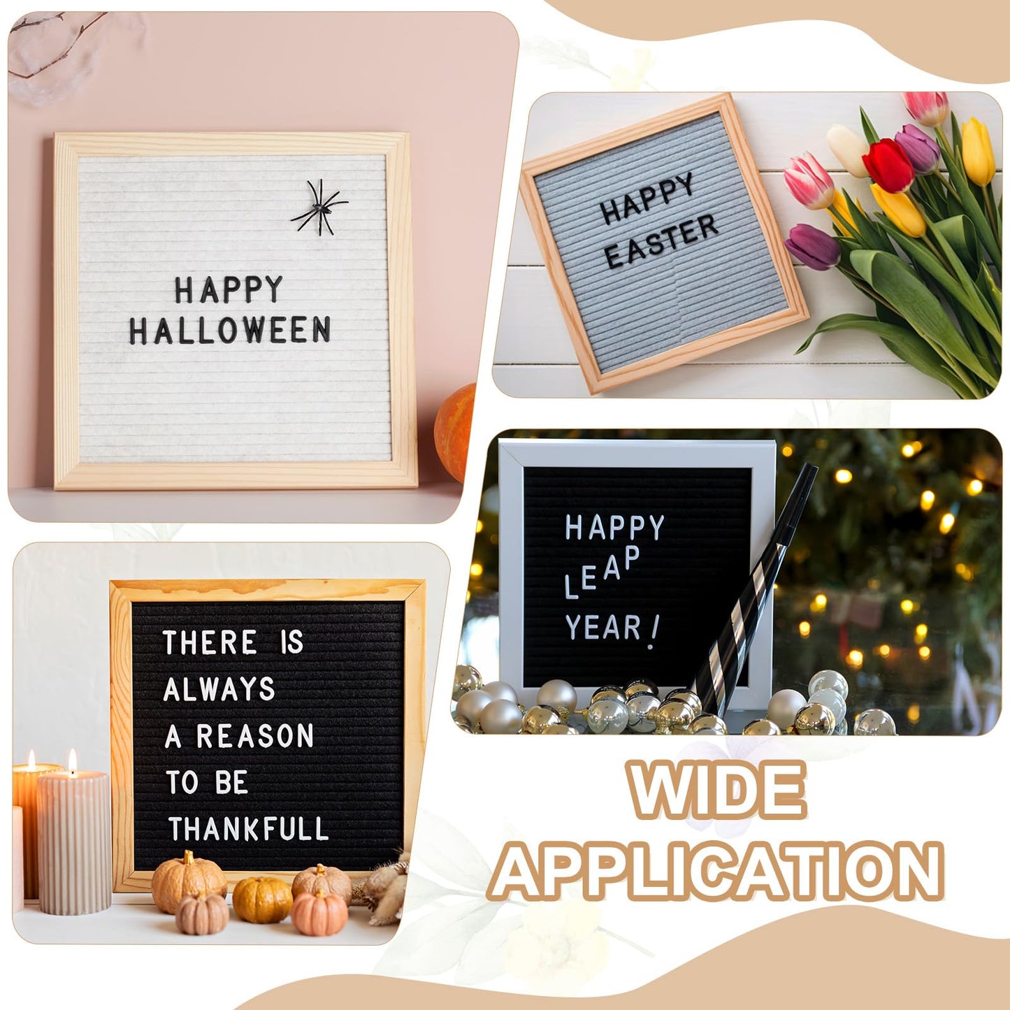 PATIKIL 294 Piece Plastic Letters Set for Felt Letter Board, Green Alphabet Message Board Accessories Including Letter Numbers with Restraint Strap for Cafe, Wedding, Birthday