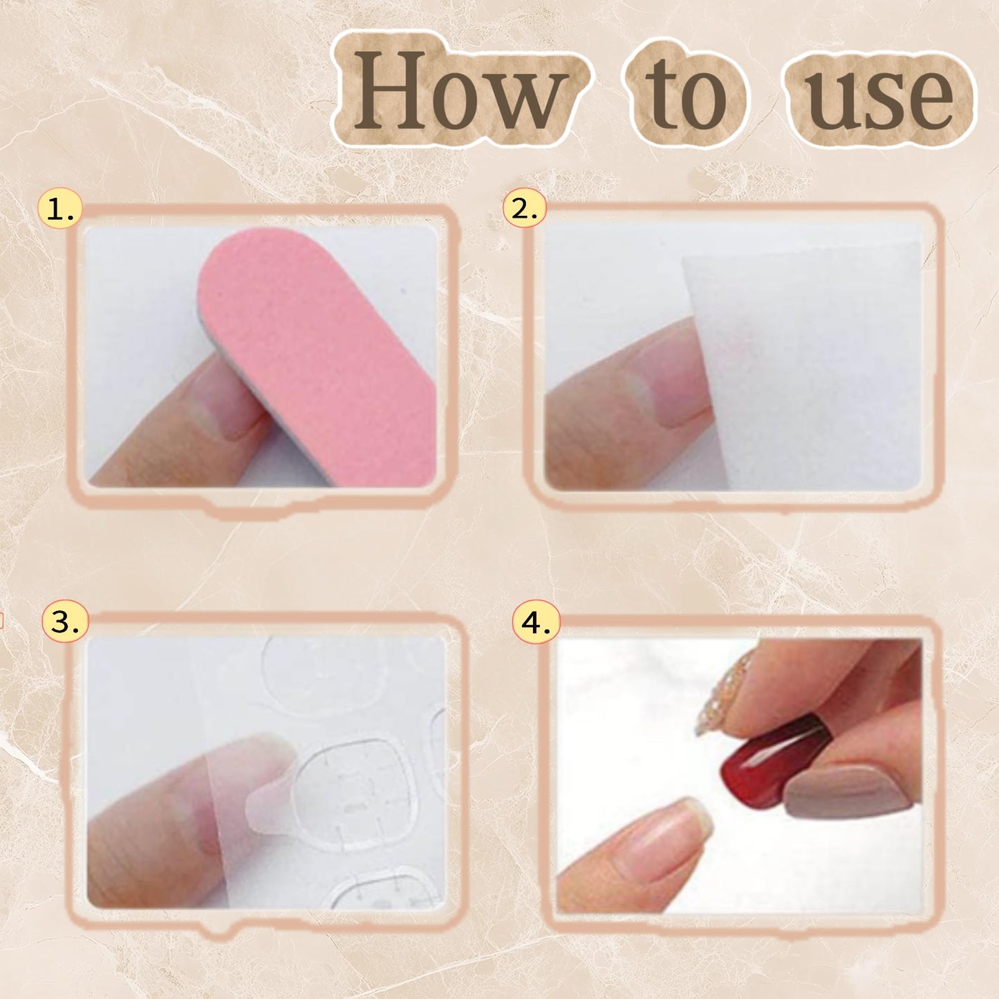 C.Z.Z.T.T.NAILS 30pcs Press On Nails, Almond Shape Coffee Cat Eye with Jelly Glue, Reusable and Perfect for Women