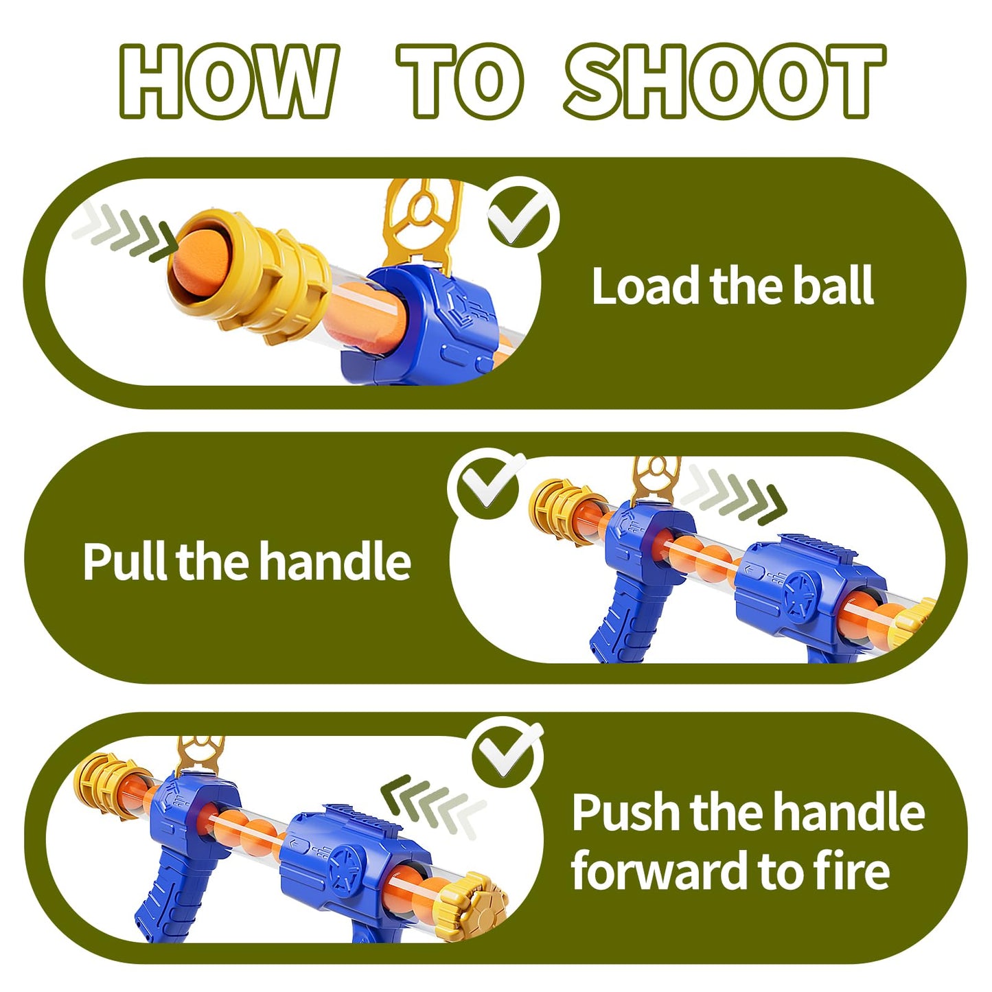 Siwuoke Dinosaur Shooting Game with Auto-Moving Target, 2 Air Blasters & 50 Foam Balls, Interactive Toy for Kids, Gift for Boys & Girls Ages 3 4 5 6 7 8 Years Old