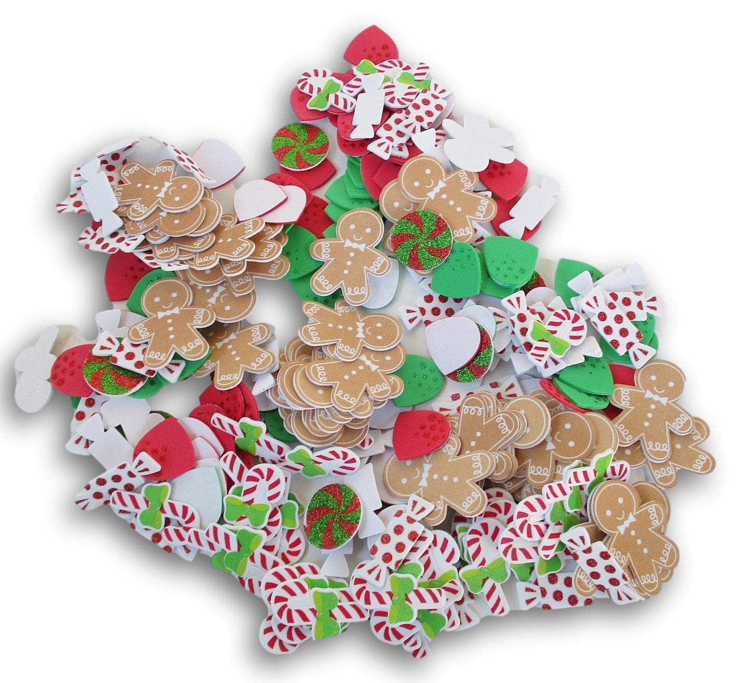 Christmas Santa & Friends Foam Stickers - Santa, Reindeer, Snowmen - 180 Pieces