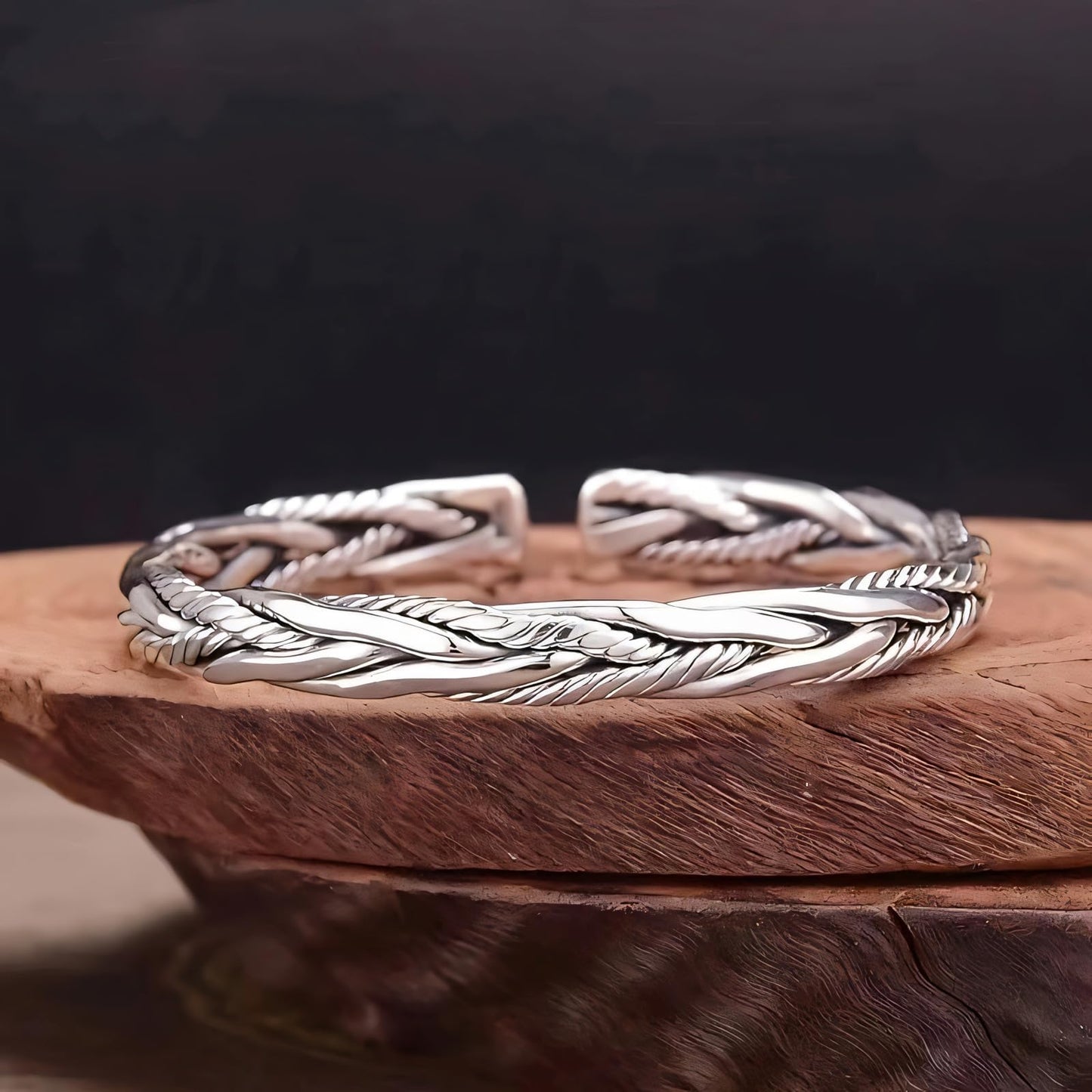 Handmade 925 Sterling Silver Bangle Bracelet For Men Weave Bangle Bangle Simple Silver Cuff Bangles Open Adjustable Bangle Bracelets For Women Men Vintage Statement Bangles Fashion Jewelry Gifts