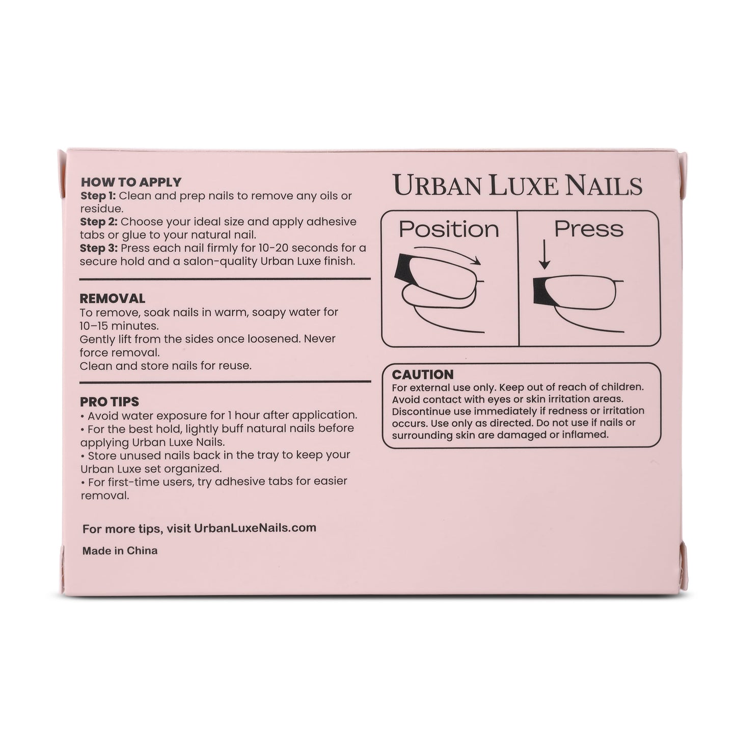 Urban Luxe Nails Premium Press On Nails - Short French Tip Press On Nails with Salon-Quality Finish, 32-Piece Set with Adhesive Tabs, Includes Jelly Glue for Nails & Prep Tools (Soft Rosy Gloss)