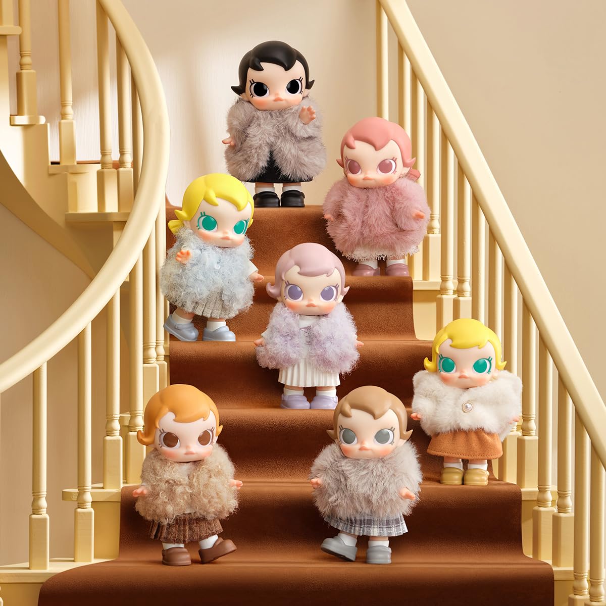 POP MART Baby Molly Winter Fit Check Series-Vinyl Plush Pendant Blind Box Figures, Collectible Toys Home Decorations, Holiday Birthday Gifts for Girls and Boys, Whole Set