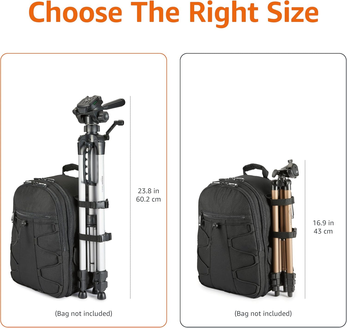 Amazon Basics 60 inch Lightweight Tripod with Bag, Black