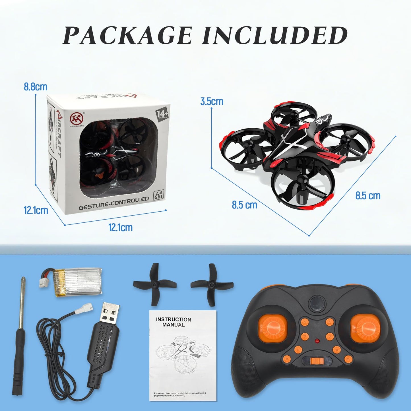 A ALPHA Mini Drone for Kids Aircraft Gesture-Controlled Kids Toy