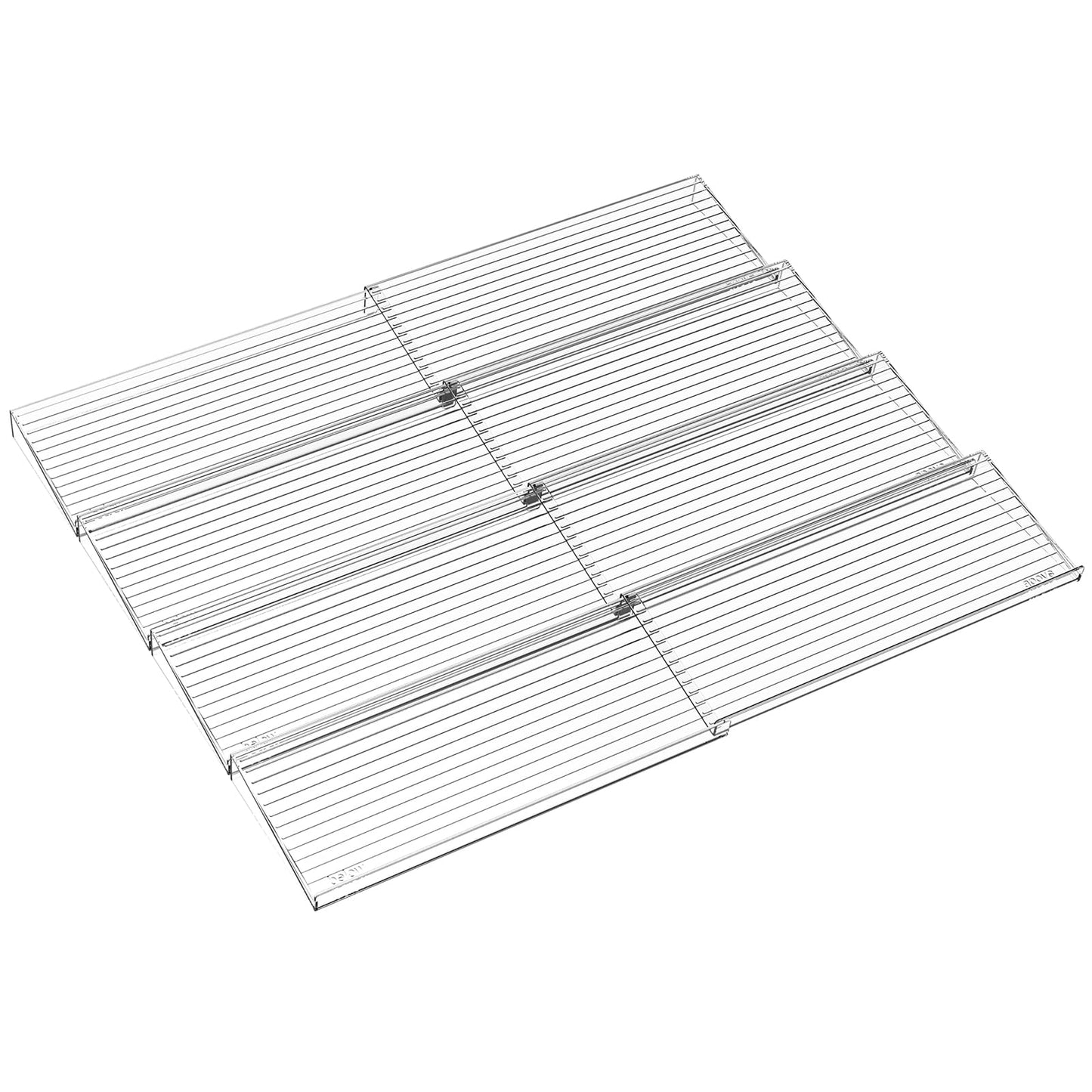Yieach 8 Pack Adjustable In Drawer Spice Organizer - Expandable From 11'' to 22'' - Acrylic Drawer Seasoning Organizer,Clear Spice Organization Tray for Cabinet Drawers Condiment,Nail Polish and Jar
