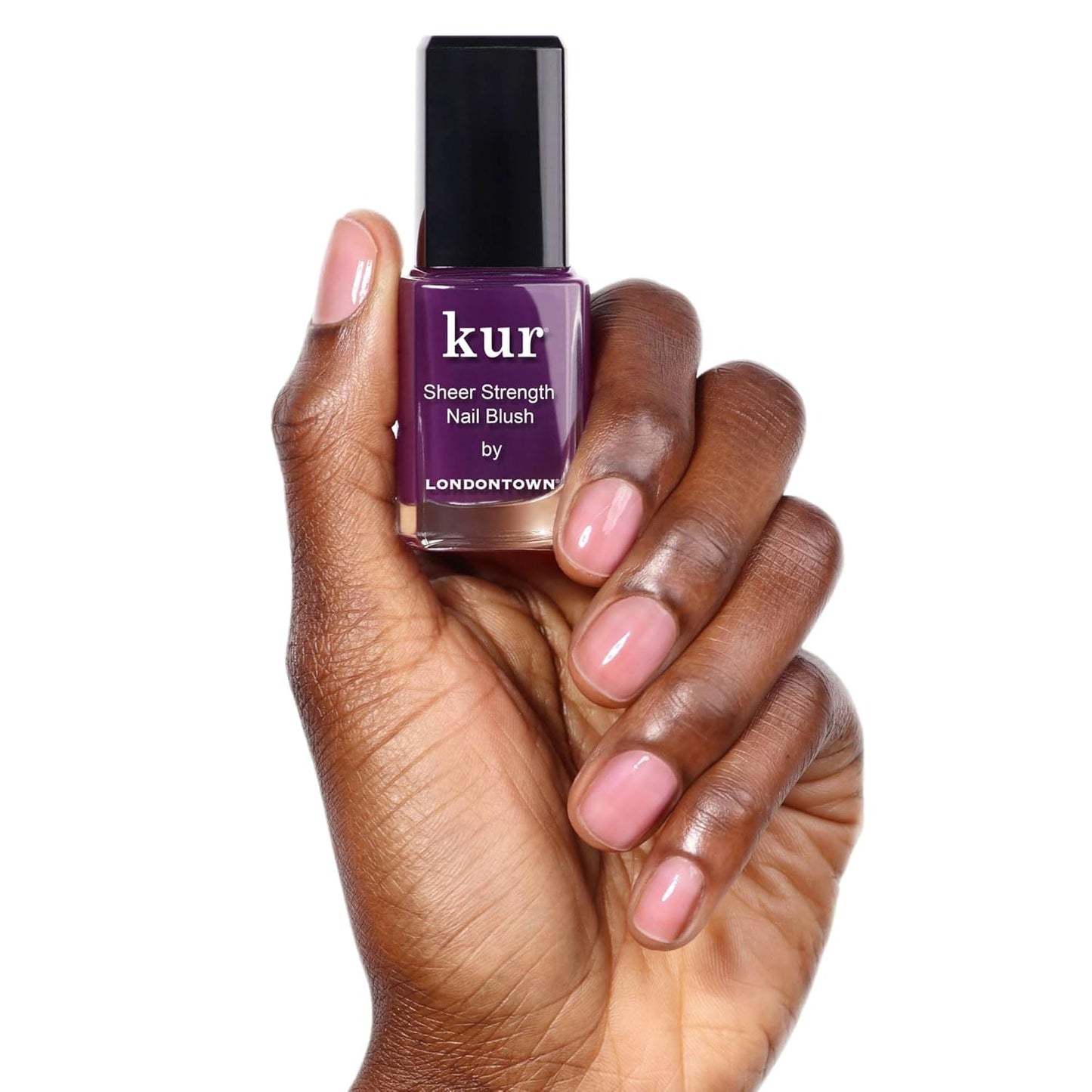 LONDONTOWN Sheer Strength Nail Blush - 2-in-1 Tinted Nail Hardener Strengthening Treatment With Jelly Finish, Concord, 0.40fl oz