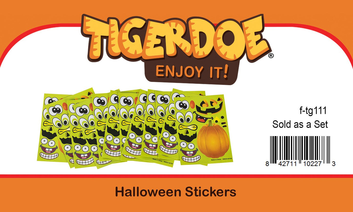 Halloween Stickers - 72 Sheets Kids Jack O' Lantern Pumpkin Stickers Tigerdoe - Halloween Stickers for Kids - Create a Pumpkin