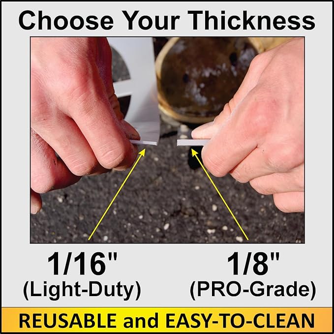 24" Wide Amazon Number Kit Stencil - Parking Lot Pavement Stencils - 1/16" (.063") Light-Duty LDPE - Number 7