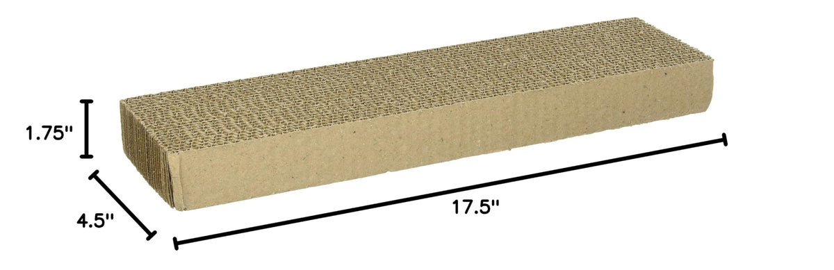 WARE Single Wide Corrugated Replacement Scratcher Pads for Cats (2-pack) - Catnip Included