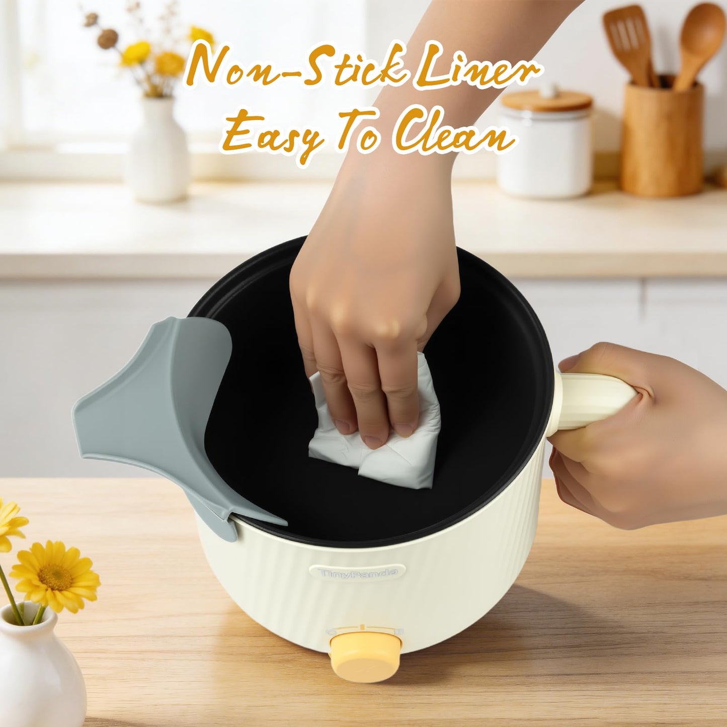 AOTOIE Wax Melter for Candle Making, Wax Melters Pot with Silicone Pouring Spout, DIY Candle Making Kit Included Centering Device, Stirring Spoon, Wicks, Wick Stickers,Wax Melter Supplies