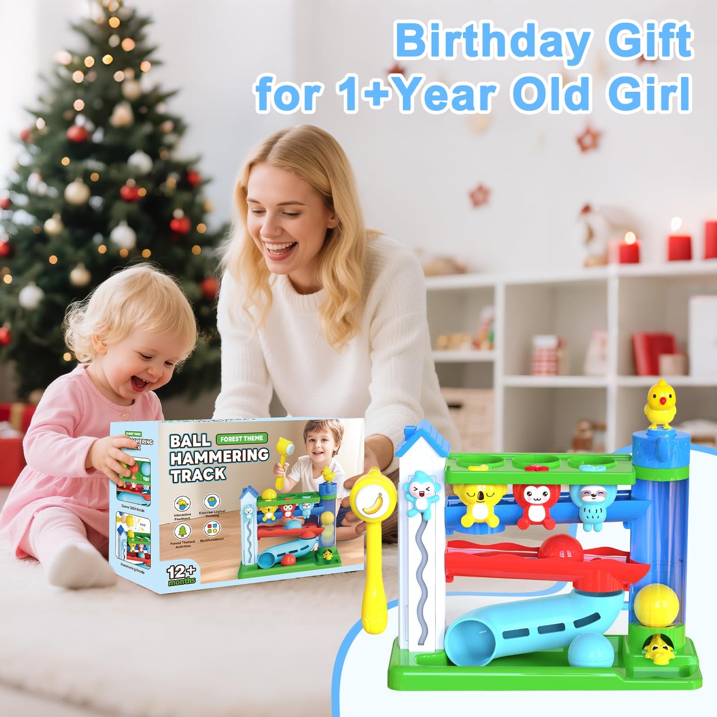 VOILBTOY Musical Toy for 1-2 Year Old Boys - Ball Drop Toy
