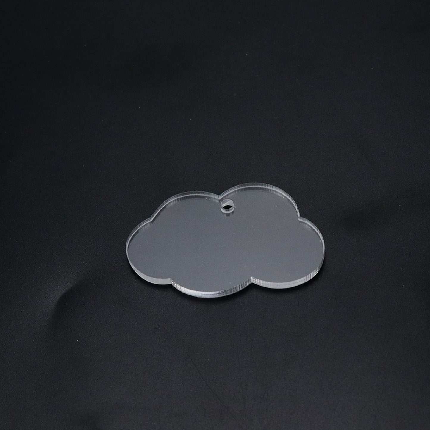 Pufguy Acrylic Ornament Round Blanks Keychain Cloud-Shaped Blanks Transparent Keychain Pendants Bulk For DIY Keychain Craft-50pcs
