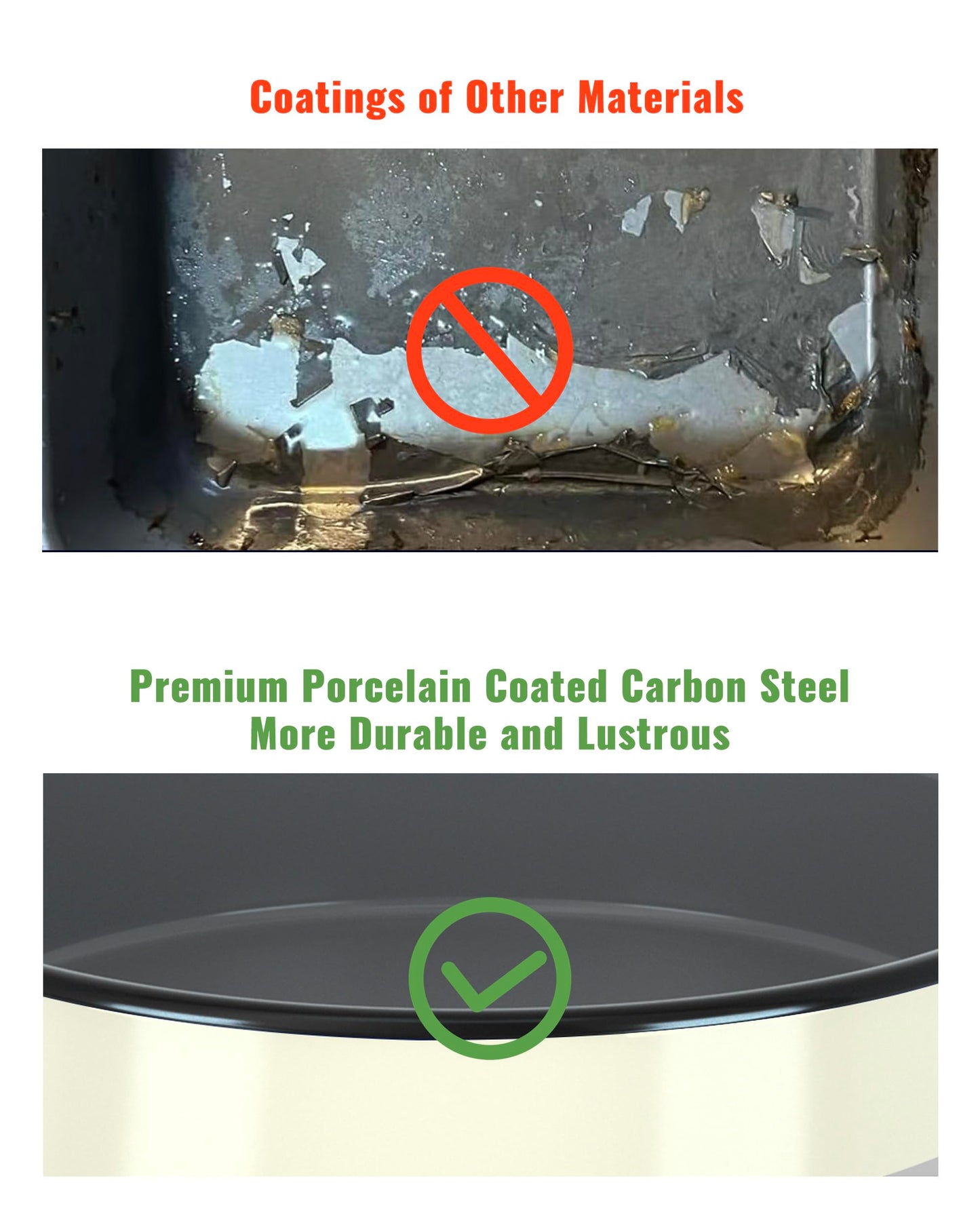 MCCSI 10 inch Enamel Cake Pan Round Roasting Pan Roaster Tray Non-Stick High Temperature Resistance Cookware for Baking Bread Pie, Easy-To-Clean Oven Dishwasher Safe, Mother Day Gift Bundt Pan