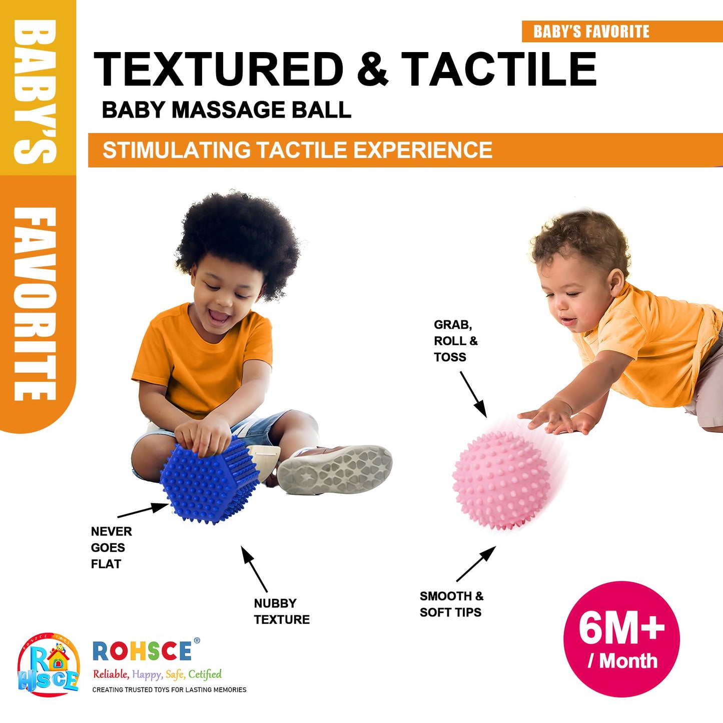Baby Soft Blocks Building Block Toys, Babies Soft Rubber Baby Blocks 12-18 Months and Baby Sensory Balls, Montessori Toys Soft Baby Balls 6 to 12 Months Textured Geometric Shapes for Babies' Sensory D