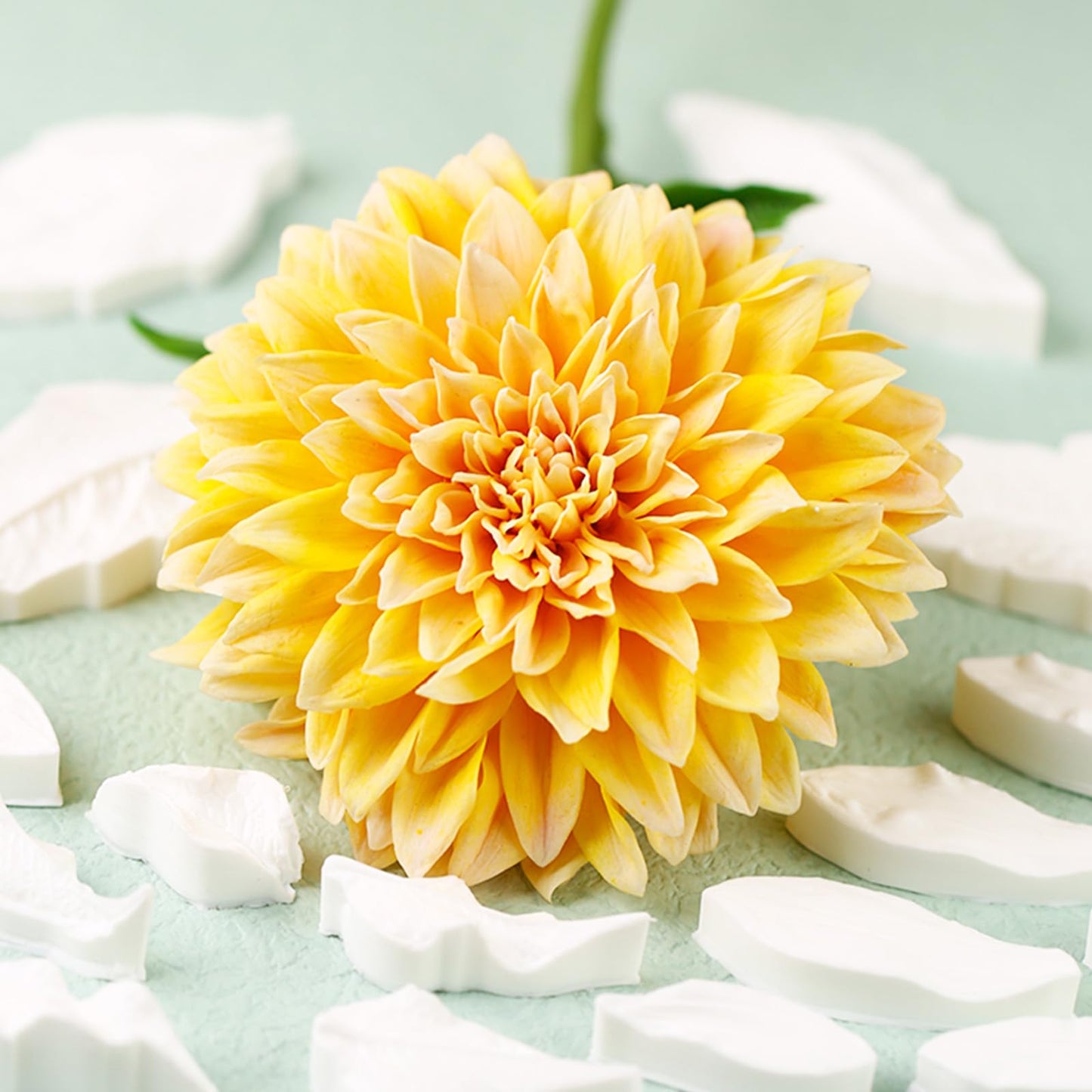 Professional Flower Fondant Mold Set, Reusable Silicone Cake Decorating Tools for Baking & Sugar Craft (Dahlia Flower Fondant)