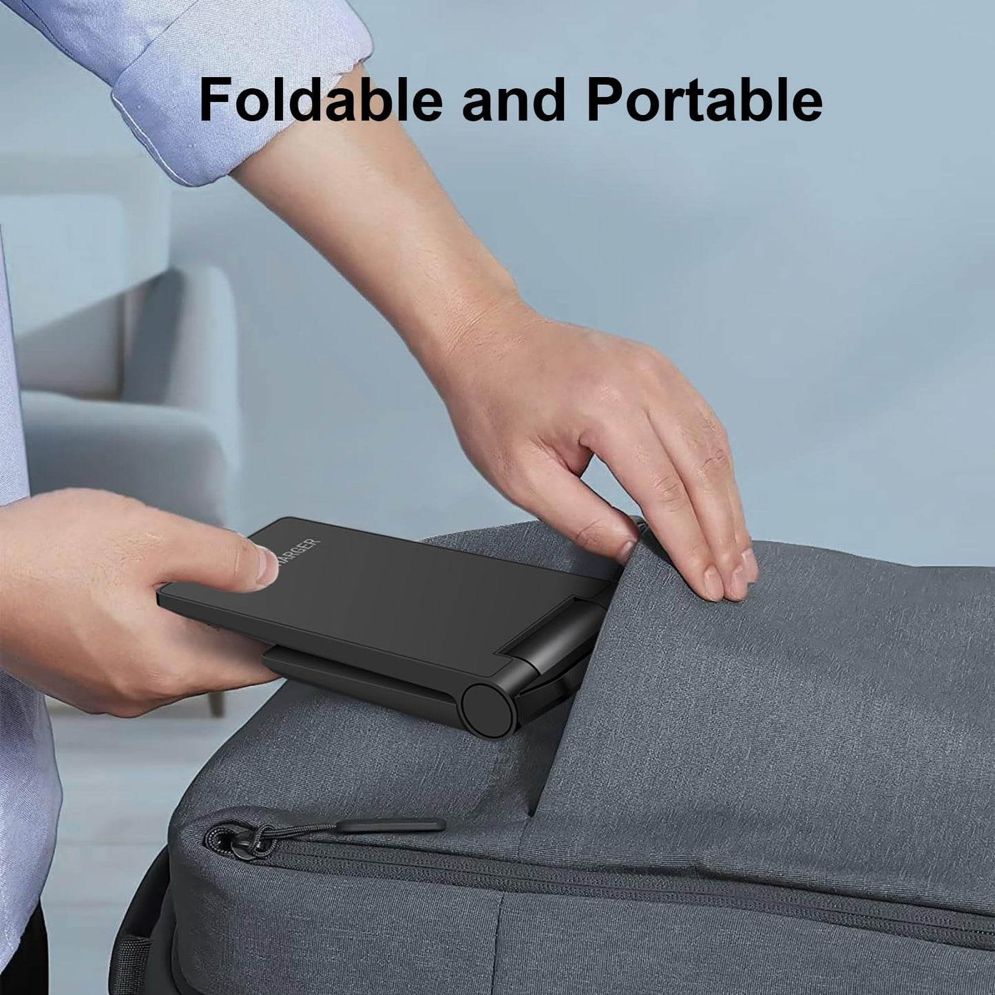 Wireless Charger 2 in 1, 20W Fast Wireless Charging Stand Station Foldable for iPhone 17 16 15 14 13 12 Pro Max/XS,Air Pods, for Samsung Galaxy S25/S24/S23/S22/S21/S20,Note20/10,Galaxy Buds