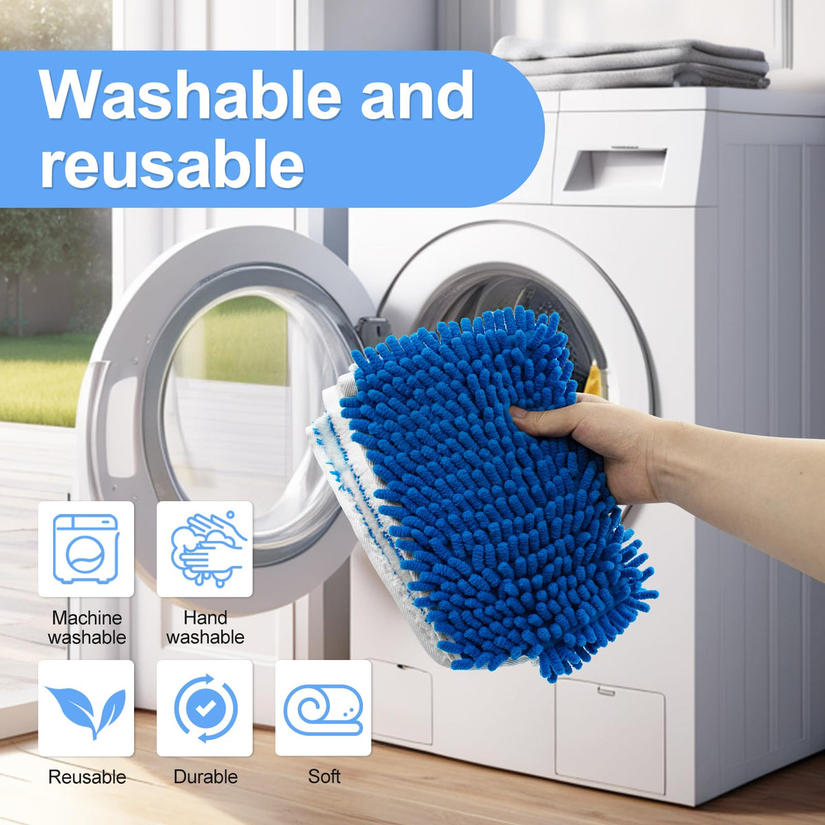 3 Pack Mop Heads Replacements Compatible for Ocedar Dual (3 Count)