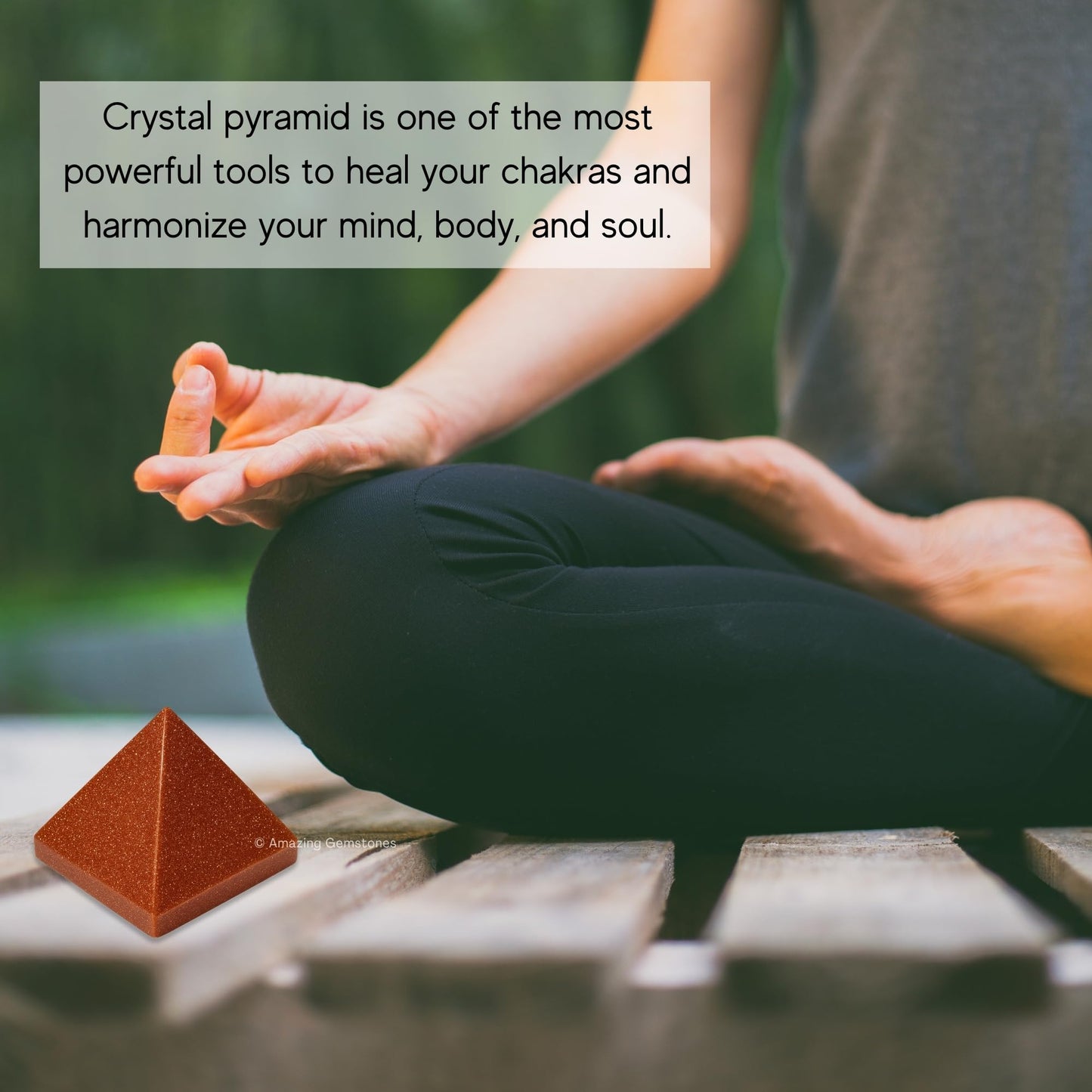 Amazing Gemstone Red Goldstone Pyramid Crystal Healing Stones - 1.5" Great Pyramid Figurine of Natural Stone Pyramid for Meditation, Reiki, Chakra Balancing and Crystal Pyramids Grid