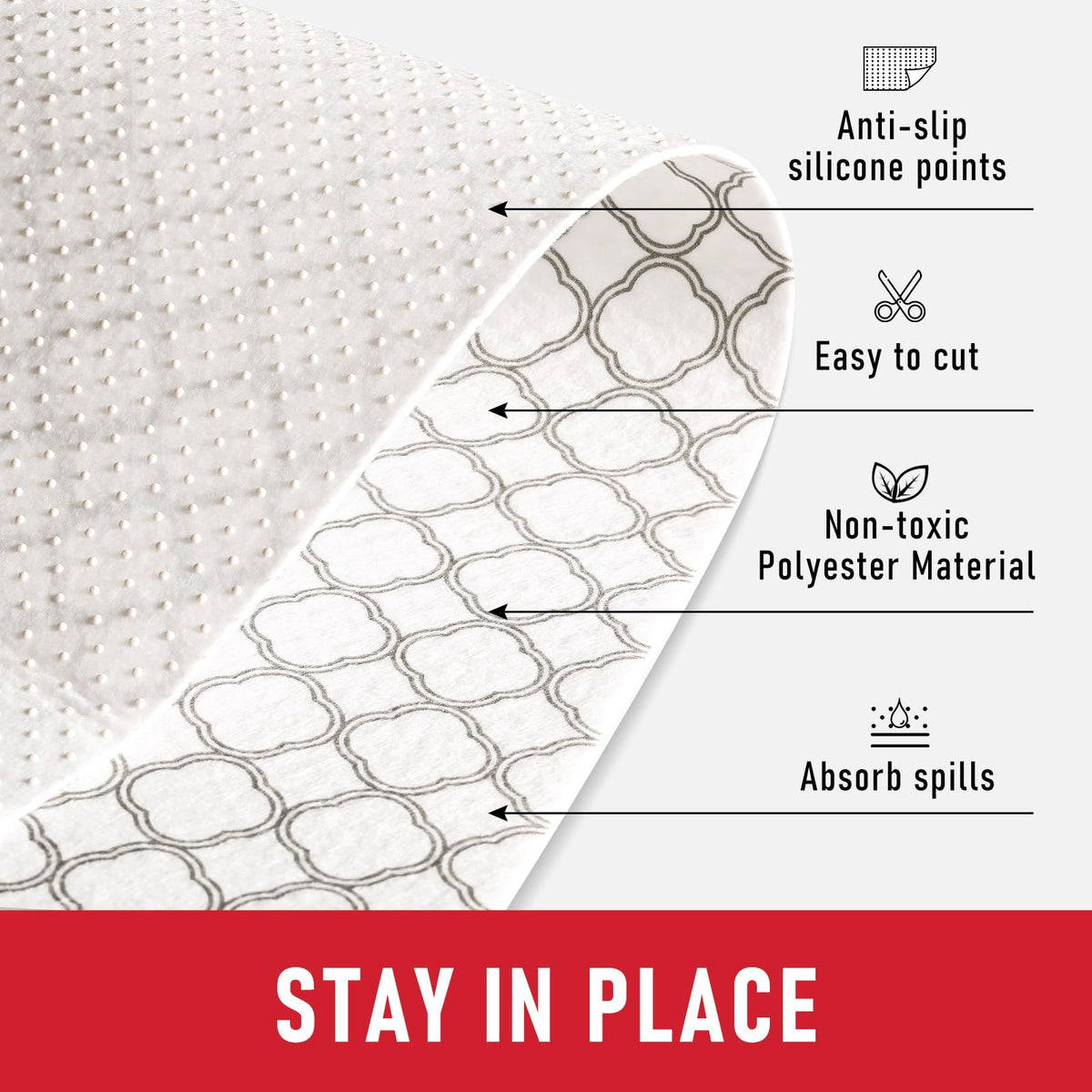 Non Slip Refrigerator Liners (43 Sq Ft)