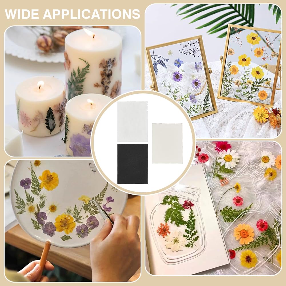 BENECREAT 50Pcs 7.87x5.91Inch Flower Pressing Paper Kit, 10Pcs Foam Pad, 10Pcs Drying Plate, 30Pcs Lining Paper for Pressing Flower Making Dried Plants Craft DIY