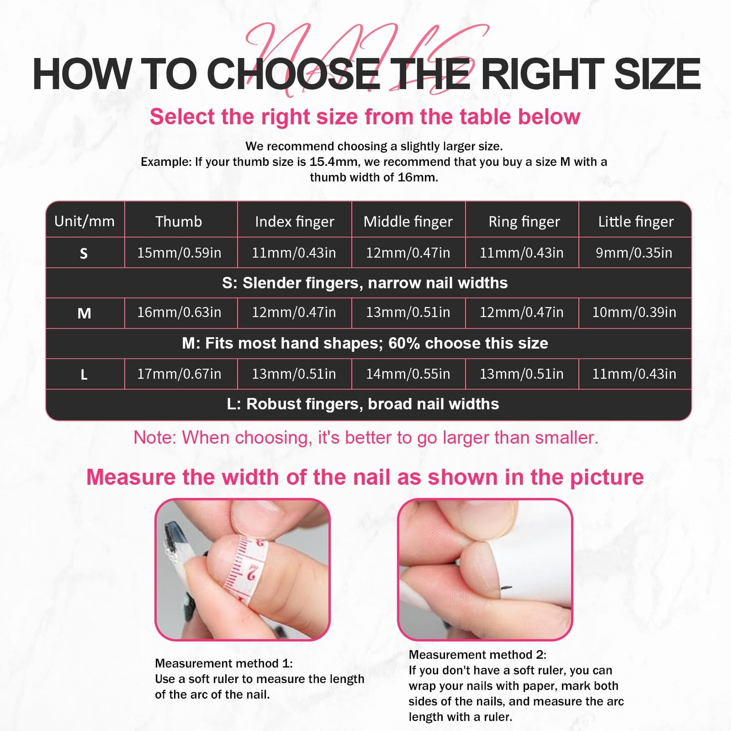 Gradient Press on Nails Handmade Press on Nails Punk Rock Gothic Cool Designs Stars Fake Nails Full Cover French False Nails Medium Almond 3D Silver Steel Ball False Nails for Women (Size S)