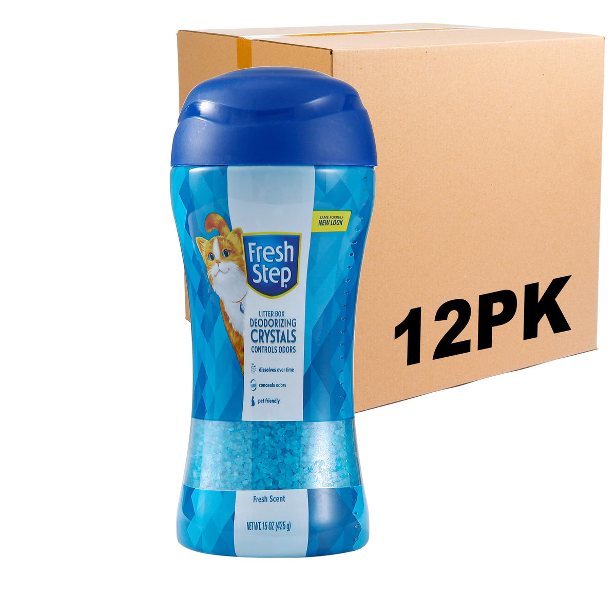 Fresh Step Cat Litter Crystals Deodorizer, Summer Breeze Scent, 70 Oz