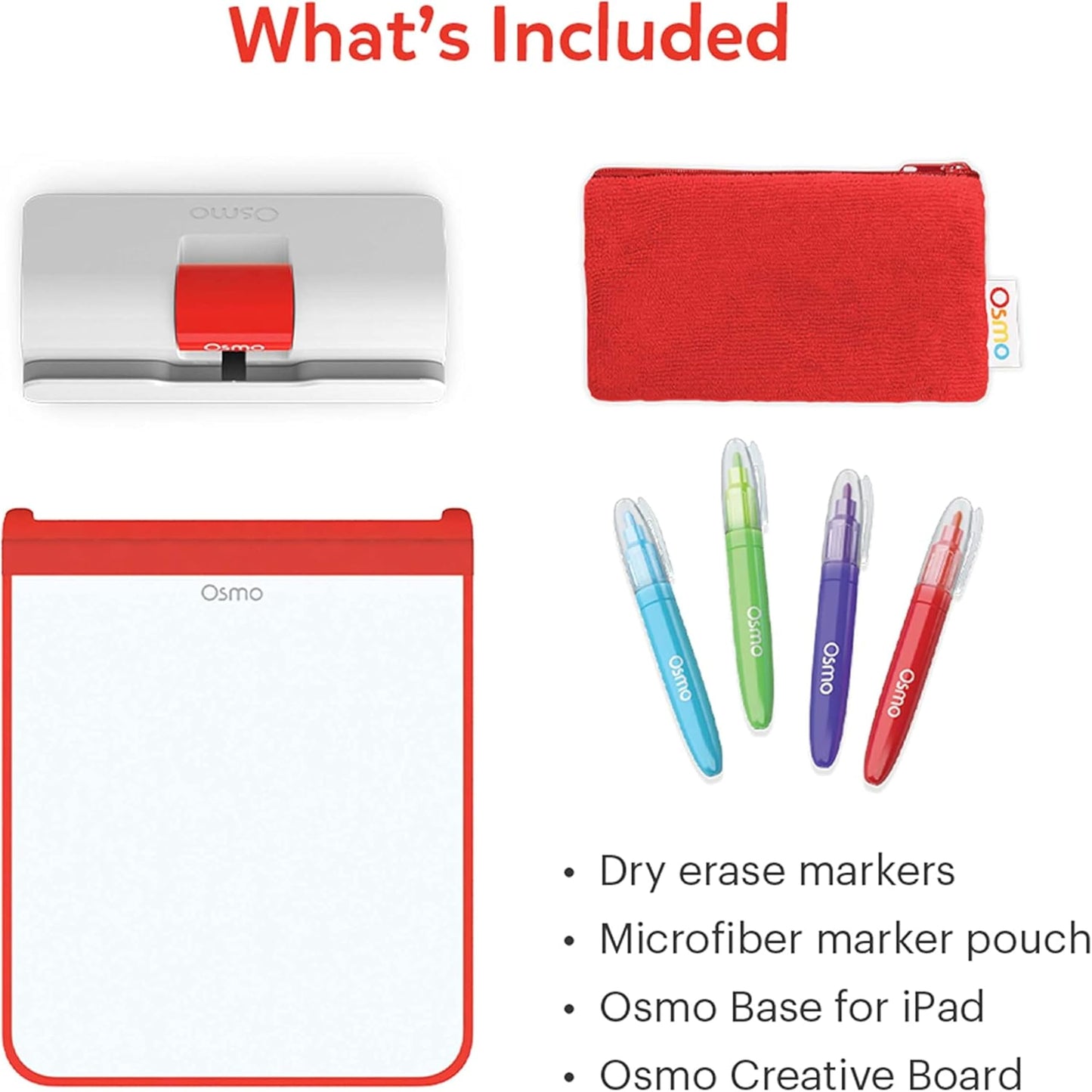 Osmo - Creative Starter Kit for iPad - 3 Educational Learning Games - Creative Drawing & Problem Solving/Early Physics - STEM Toy Gifts for Kid, Boy & Girl - Ages 5-10 (Osmo Base Included)