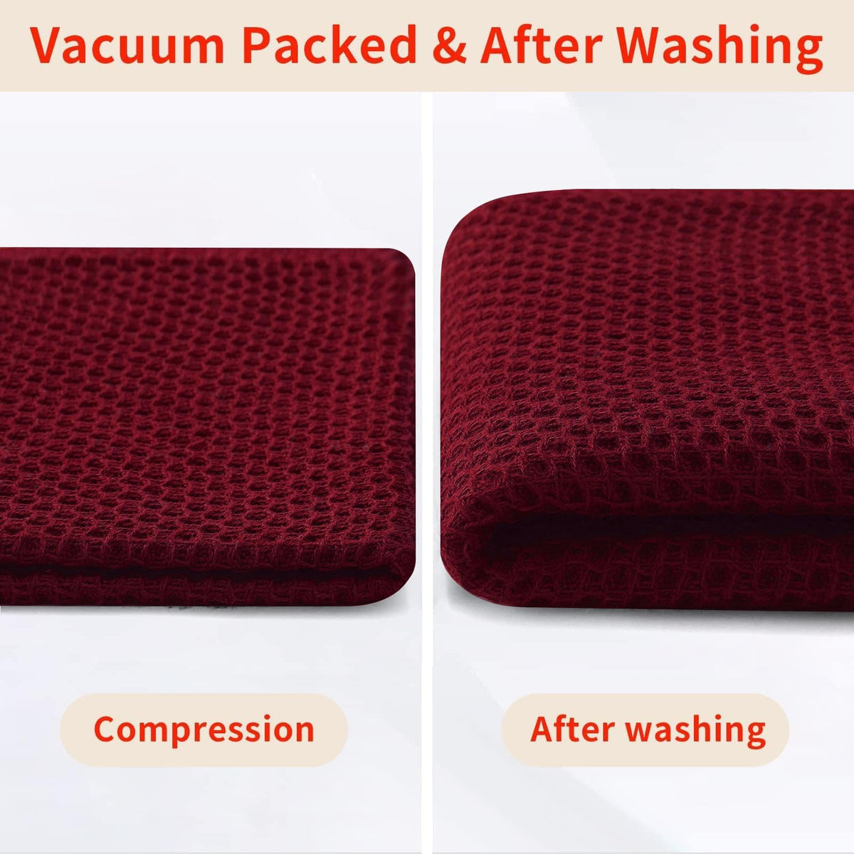 100% Cotton Waffle Weave Kitchen Dish Towels 18 (18 Count)
