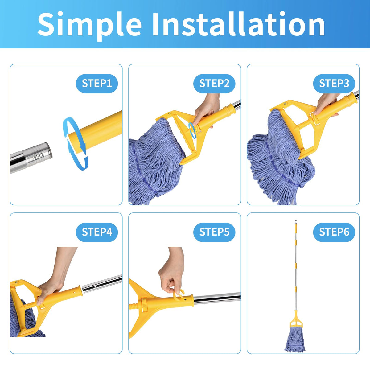 Commercial Mop with Extra Head Replace