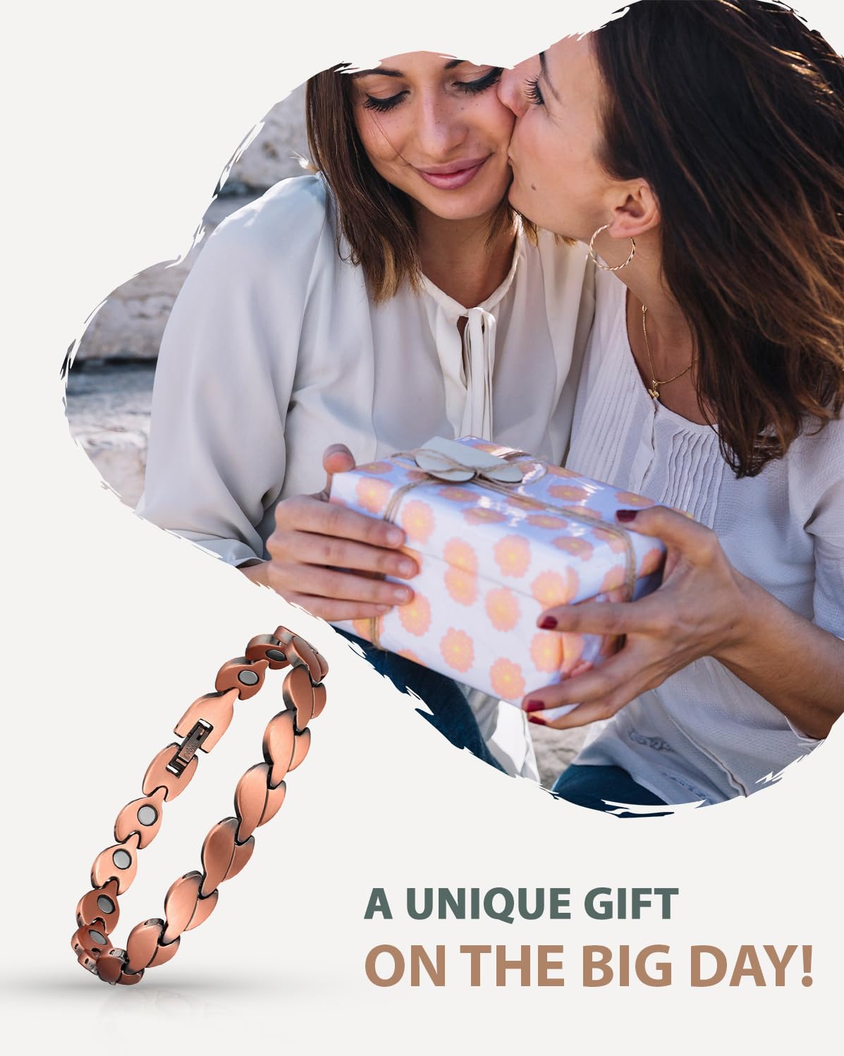 MagVIVACE Pure Copper Anklet for Women, Magnetic Ankle Bracelet with Magnet (Type C -2pcs)