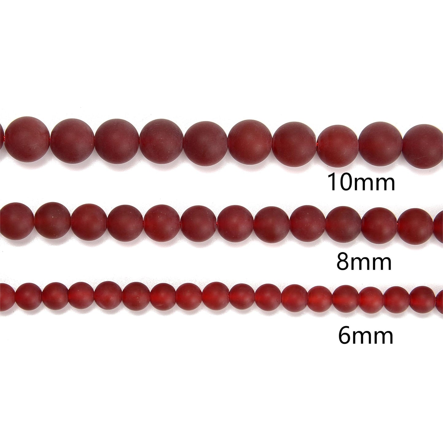 65Pcs 6mm Frosted red Agate Natural Round Loose Real Stone Beads Gemstone Genuine for DIY Hand Made Craft Jewelry Bracelet Earring Necklace String Making Energy Healing Power