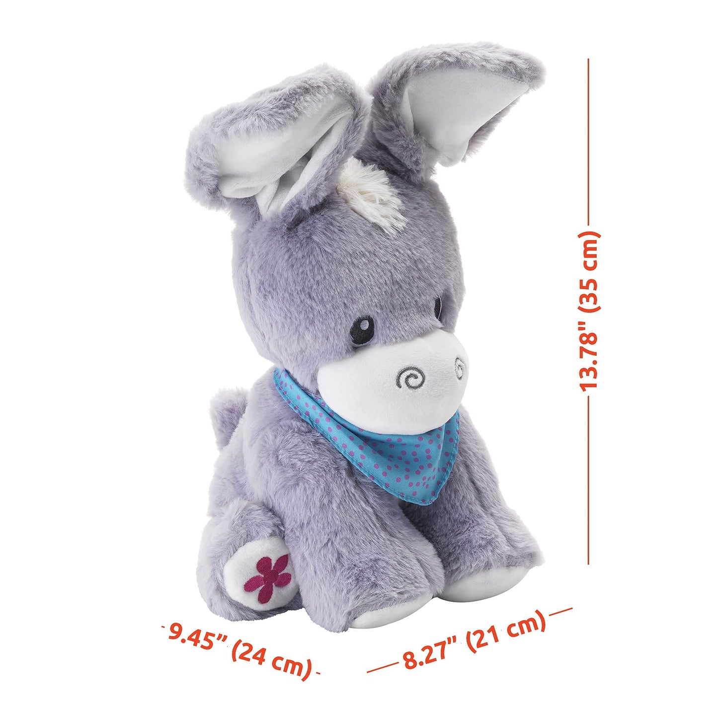 KiddoLab Musical Duo: Peek-A-Boo Donkey & Monkey Plush Toy Set for Infants 3-18 Months with Moving Ears, Light-Up Buttons, & Melodic Nursery Songs.